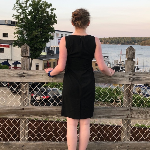 NWT London Times Little Black Sheath Dress Size 8 New - Picture 4 of 7